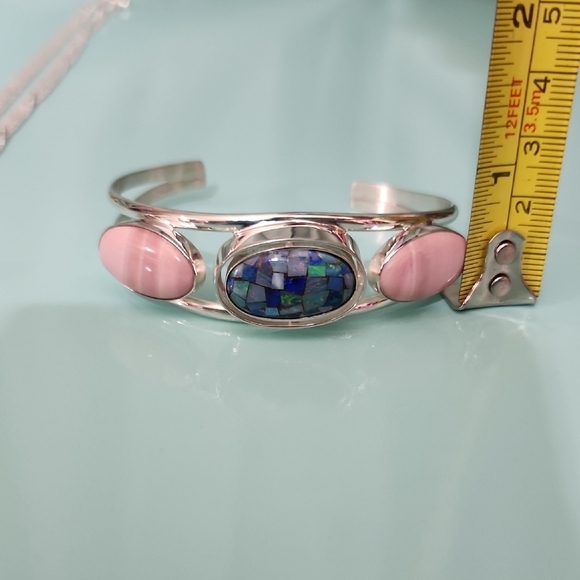 Jay King DTR .925 Sterling Silver Necklace & Reversible Cuff Bracelet - Picture 7 of 10